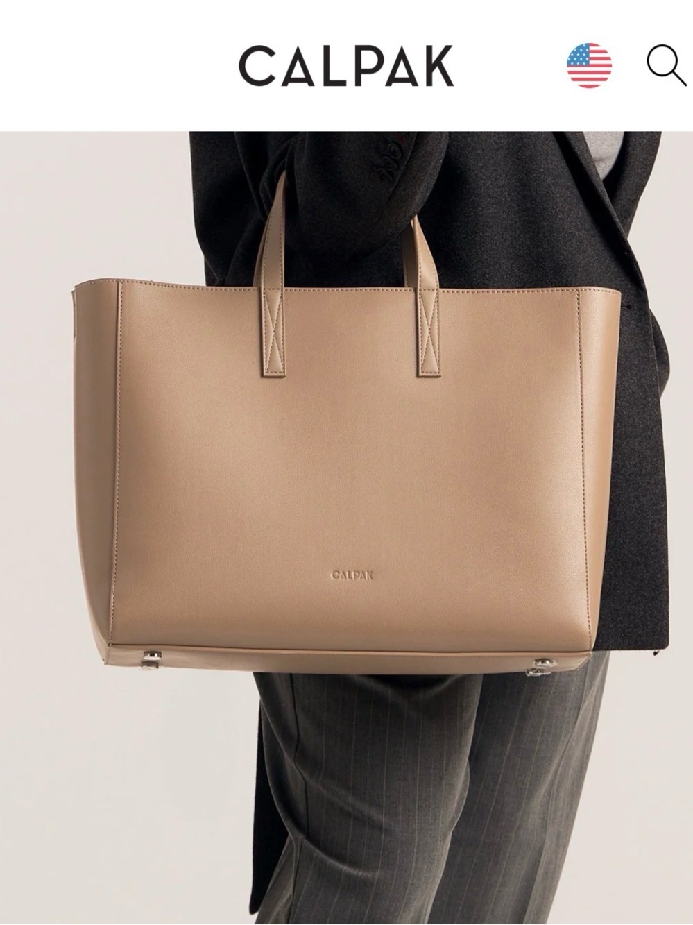 CALPAK Haven Leather Tote Bag